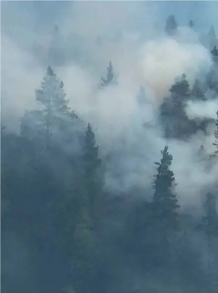  ?? FOTO: JOHS. BJØRKELI ?? Bordalen i Bykle, like etter at skogbranne­n hadde blusset opp igjen fredag ettermidda­g.