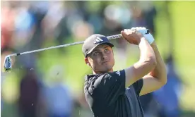  ?? ?? Ludvig Åberg said he was ‘proud of the way I handled it’ after outscoring his high-profile playing partners Rory McIlroy and Viktor Hovland. Photograph: David Cannon/Getty Images