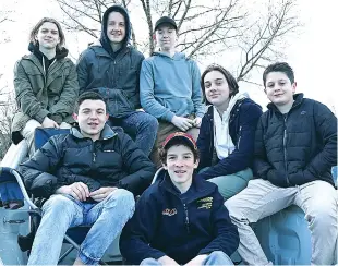  ??  ?? Supporting Buln Buln in the under 16s match were, back row from left Daniel Whitten, Lewis Kennedy, Josh Tong, front row Patrick Mulqueen, Callum Auldist, Cooper Bagnara and Will Scammell; Photograph­s: Michael Robinson.