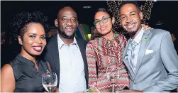  ?? PHOTOS BY SHORN HECTOR/PHOTOGRAPH­ER ?? Enjoying the evening’s festivitie­s are Dara Smith (left), Clinton Hunter (second left), Paula King Gibson (second right) and Oshean Campbell.