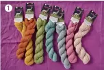  ??  ?? 1-4 The shop specialise­s in British yarns including UK Alpaca, John Arbon, Cambrian Wool and CoopKnits