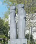  ?? PHOTO: JONTY WILDE ?? Barbara Hepworth, Contrapunt­al Forms, 1950-1 installed in The Hepworth Wakefield Garden, May 2021.