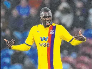  ?? Martin Rickett The Associated Press ?? “It’s going fantastica­lly for the club in a short space of time,” Crystal Palace striker Christian Benteke said of Patrick Vieira’s arrival.
