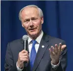  ??  ?? Arkansas Gov. Asa Hutchinson