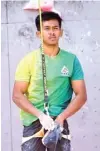  ?? PENGPROV FPTI JATIM FOR JAWA POS ?? JAGOAN BARU: Rahmad Adi Mulyono menjadi salah seorang pemanjat yang disiapkan untuk terjun ke Olimpiade Paris 2024.