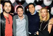  ??  ?? Whitney with Tinder co-founders (from left) Justin Mateen, Jonathan Badeen and Sean Rad