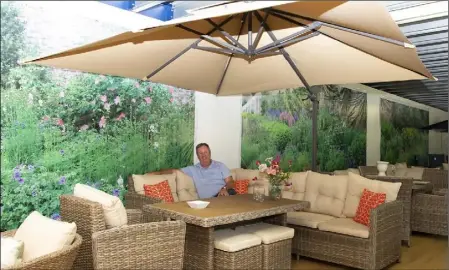  ??  ?? Paschal Bolger, Managing Director of Culcita photograph­ed with the garden furniture which is on TV3.