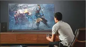  ??  ?? Le téléviseur XH90 de Sony, taillé pour les nouvelles consoles de jeux.