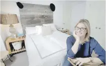  ?? P E T E R J. T H O MP S O N / NAT I O NA L P O S T ?? Kelly Fallis, co- founder and CEO of online decor shopping site Remote Stylist, shows off her bedroom.