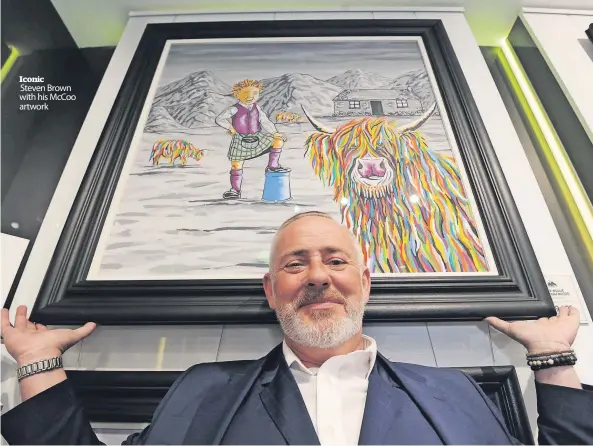  ?? ?? Iconic
Steven Brown with his McCoo artwork