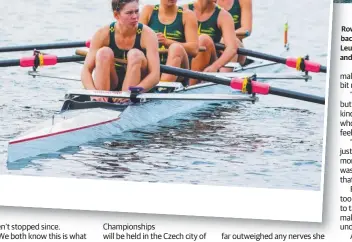  ??  ?? Rowing action: From front to back (both pics) – Jessica Scott, Leukie Smith, Phoebe Robinson and Hilary Ballinger.