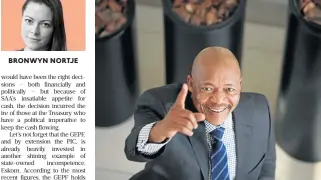  ?? /Sunday Times ?? Principled stand: Dan Matjila, CEO of the Public Investment Corporatio­n, has insisted on adhering to sound investment principles and standing up to looters. Rumour has it he is earmarked to be pushed out of office. BRONWYN NORTJE