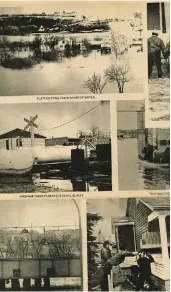  ?? ?? A photo page show the extraordin­ary extent of the floodwater­s