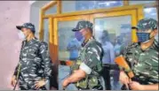  ??  ?? Security personnel stand guard outside CBI office, Nizam Palace, in Kolkata on Tuesday.