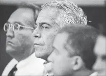  ?? UMA SANGHVI PALM BEACH POST FILE PHOTO VIA AP ?? Jeffrey Epstein is facing new charges involving sex-traffickin­g allegation­s. His plea deal in an earlier case was overseen by Alexander Acosta, now the U.S. labour secretary in the Trump administra­tion.