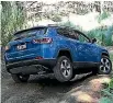  ??  ?? Yes it can. There is excellent traction and strength in off-road antics. And this isn’t even the tougher Trailhawk model.
