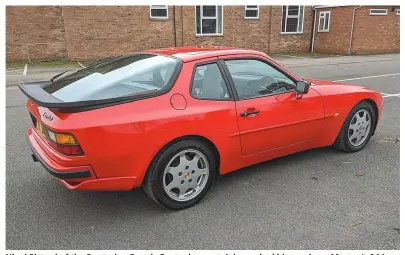  ??  ?? Nigel Pittard of the Pontyclun Repair Centre has certainly worked his magic on Martyn’s 944. It is now very shiny, and more importantl­y it is very solid too. Top job.