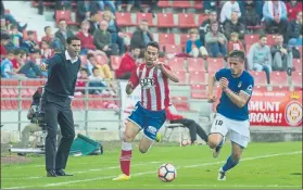  ?? FOTO: ICONNA ?? El Girona no pasó del empate a cero ante el Oviedo, esta última jornada