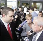  ?? El Nuevo Herald File ?? When Javier Ortiz was president of the the Fraternal Order of Police back in 2014, he led a picket of his troops and got into a spirited debate about restoring lost wages with then-Miami Mayor Tomas Regalado outside of City Hall in Coconut Grove.