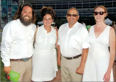  ??  ?? Steve and Ashley Dettelbach with his father, Clifford Dettelbach, all of Wynne, and Elizabeth Quinn of Fayettevil­le