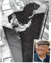  ?? ?? Fearless: Steeplejac­k Fred Dibnah