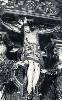  ??  ?? El Calvario, que estaba en uno de los retablos del convento antes de su traslado.