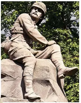  ??  ?? Not forgotten: The Highland Light Infantry Boer War memorial – erected in 1906 – as it was