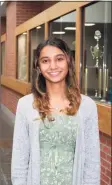  ?? Contribute­d photo ?? Diya Daruka, a senior at Jonathan Law High School in Milford, has been named a 2022 Coca-Cola Scholar, a designatio­n that carries with it a $20,000 college scholarshi­p.