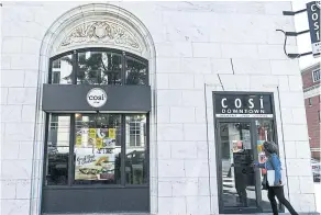  ?? AFP ?? A Cosi restaurant is seen in downtown Washington.