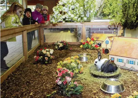 ?? Foto: Annette Zoepf ?? Osterhasen­hausen in der Tropenhall­e des Augsburger Zoos wird auch zu diesem Osterfest wieder ein Besucherma­gnet werden. Kinder können sich dort schminken lassen. Eine Rallye gibt es auch.