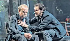  ??  ?? Dark humour: Toby Jones in the title role and Richard Armitage as dashing doctor Astrov