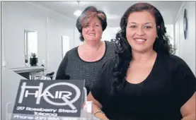  ?? Photo: CAITLIN WALLACE ?? Filling up: Hair HQ owners Alana Ramea, front, and mother Leeanne are testiment to the new ‘‘red carpet’’ business case management programme set up by the South Waikato District Council.