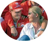 ??  ?? Michael Schumacher and his wife Corinna at the height of his Formula One success.