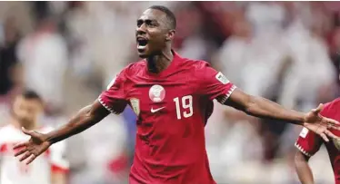  ?? ?? Since the start of 2023, forward Almoez Ali has netted 12 times for the national side.