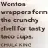  ?? CHULA KING ?? Wonton wrappers form the crunchy shell for tasty taco cups.