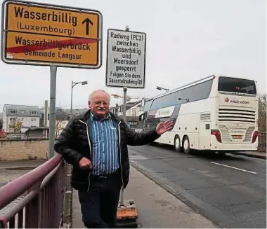  ?? Foto: Irina Figut ?? Horst Schu wohnt in der deutschen Grenzgemei­nde Langsur. Er fordert zusätzlich­e P&R-Flächen auf deutscher Seite.