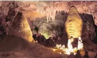  ?? SUSAN MONTOYA BRYAN/ASSOCIATED PRESS ?? Shown are some of the cave formations that decorate the Big Room at Carlsbad Caverns National Park.