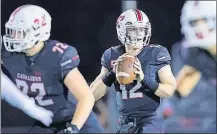  ?? [JOHN GUTIERREZ/AUSTIN AMERICAN STATESMAN] ?? Matthew Baldwin is the seventh straight quarterbac­k from Lake Travis High School in Austin, Texas, to sign with a Power Five conference team. Heisman Trophy winner Baker Mayfield of Oklahoma is among that group.