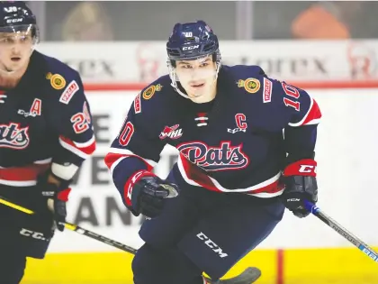  ?? TROY FLEECE ?? The Pats’ Austin Pratt is enjoying a strong finish to his final Western Hockey League season.