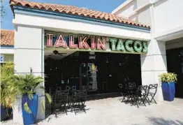  ?? CARLINE JEAN/SOUTH FLORIDA SUN SENTINEL ?? The Coral Springs location of Talkin’ Tacos is the latest expansion, but the owners have ambitious plans to open in Orlando, Jacksonvil­le and Tampa, as well as in Manhattan.