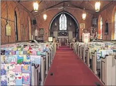  ?? CONTRIBUTE­D ?? To mark the 200th anniversar­y of the St. John’s Anglican Church in Wolfville, a committee made 200 baby quilts to be distribute­d to three areas in the north.