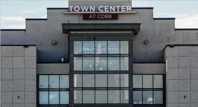  ?? AJC 2021 ?? Town Center at Cobb shopping mall near Kennesaw had a 92% occupancy rate but declining sales. Kohan Retail Investment Group acquired most of it for $71 million in late January. The company owns more than 50 U.S. malls.