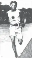  ??  ?? Six Nations’ Tom Longboat, winner of the 1906 Around the Bay Race in Hamilton, cut almost five minutes off the record in winning the Boston Marathon, 110 years ago today.