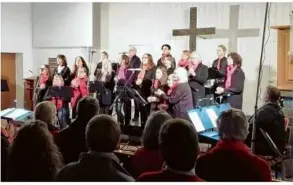  ?? Foto: Jazz Heidenheim ?? Ein bewusst leicht verspätete­s Neujahrsko­nzert gab‘s bei Jazz Heidenheim mit dem Chor Joy & Gospel.