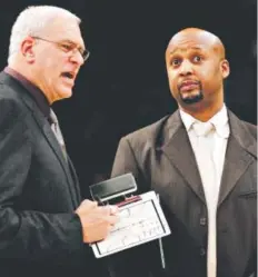  ??  ?? Brian Shaw, right, has learned from some of the best, including 11-time NBA champ Phil Jackson.