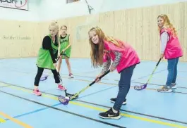  ??  ?? LAERING: Barna laerte litt av hvert om innebandy i løpet av gymtimen.