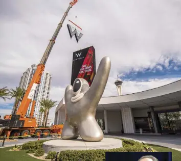  ??  ?? The sign for the new W Hotel is raised at SLS Las Vegas on Friday, Oct. 14, 2016. | Joshua Dahl/Las Vegas Review-Journal