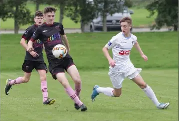  ??  ?? Jason Daly of Wexford F.C. brings the ball under control.