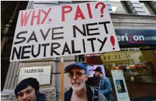  ?? AFP ?? Both sides in the net neutrality debate claim to support a free and open internet