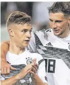  ?? FOTO: DPA ?? Sind ein eingespiel­tes Duo: Joshua Kimmich und Leon Goretzka